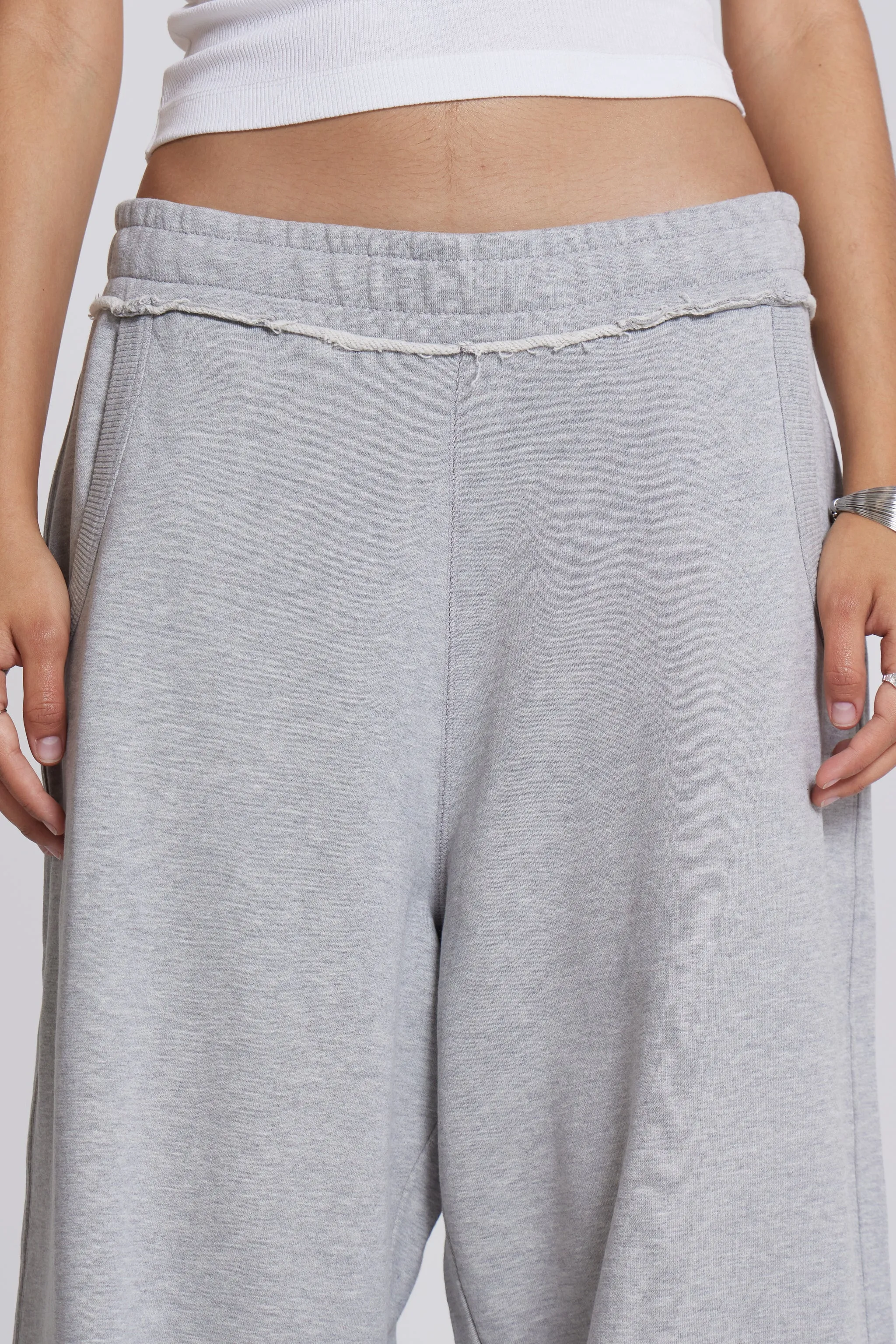 Grey Marl Baggy Monster Joggers