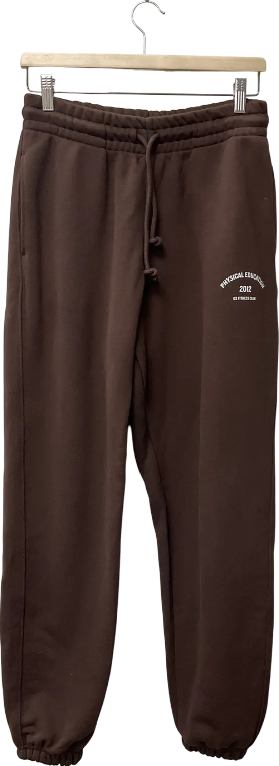 gymshark Brown Phys Ed Graphic Sweatpants UK S