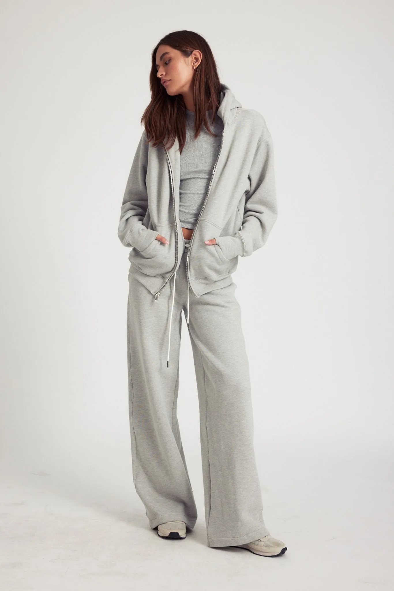 Heather Grey Baggy Sweatpants