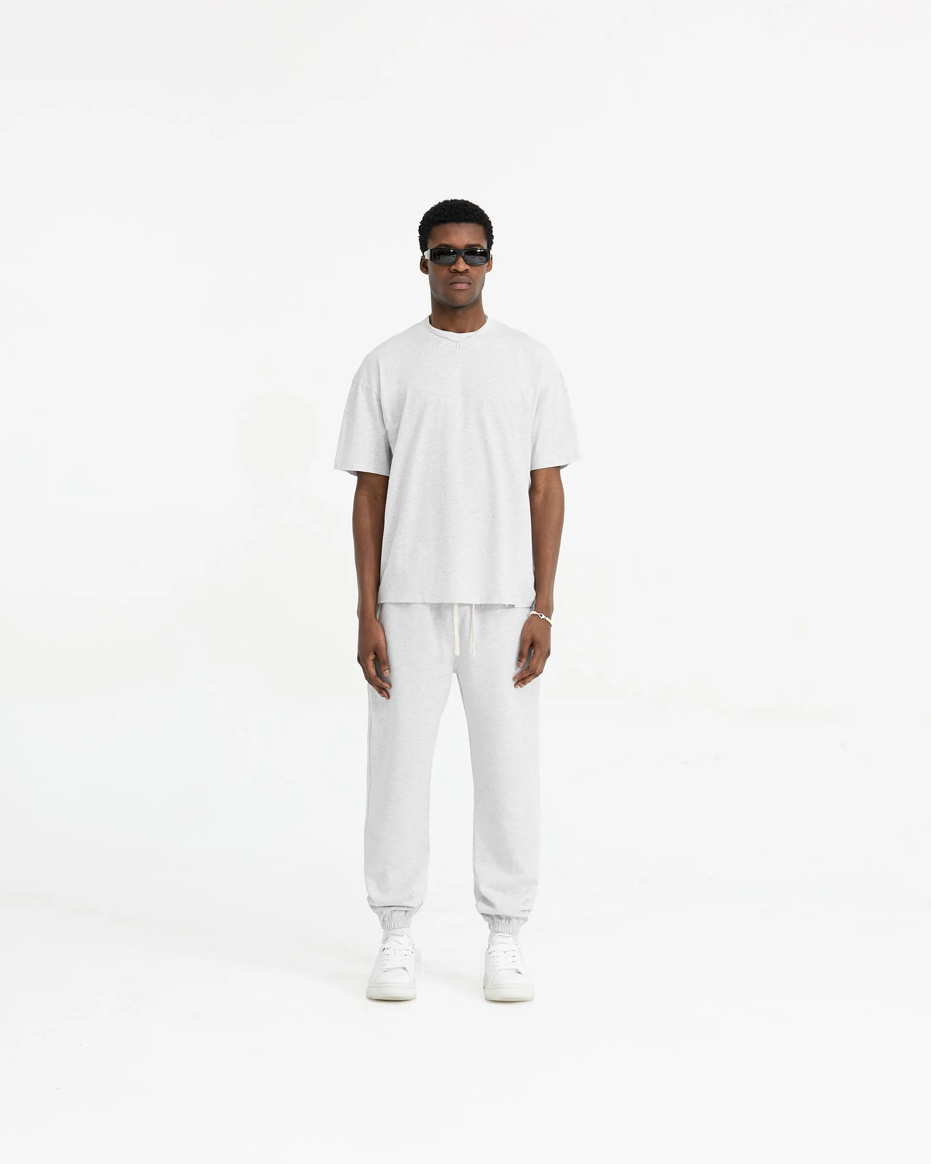 Initial Cuffed Sweatpant - Ice Grey Marl