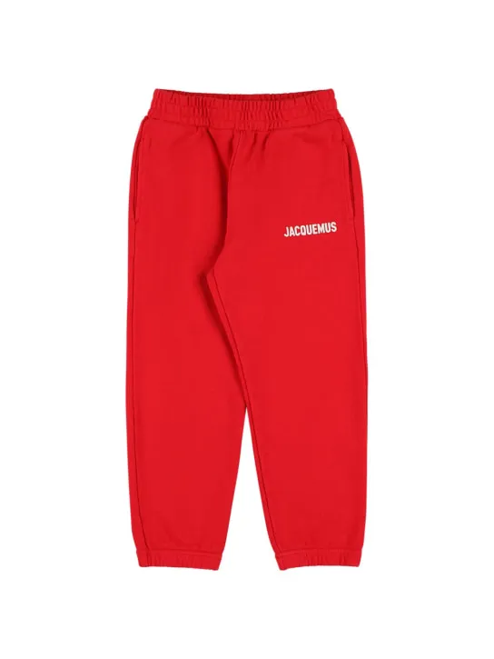 Jacquemus   Logo print cotton sweatpants 