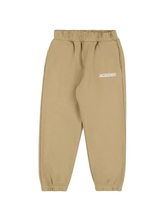 Jacquemus   Logo print cotton sweatpants 