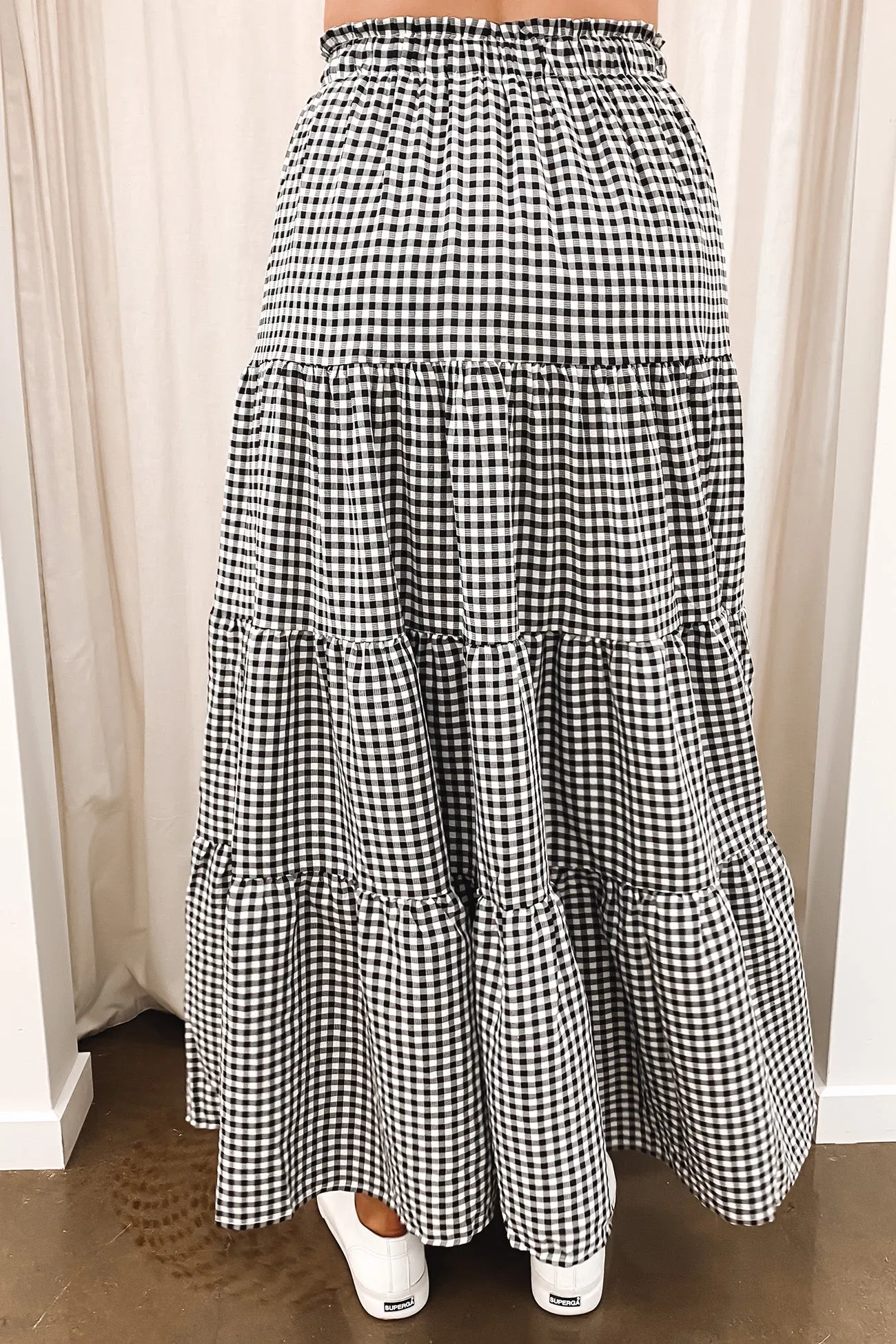 Jasmin Maxi Skirt Black Check