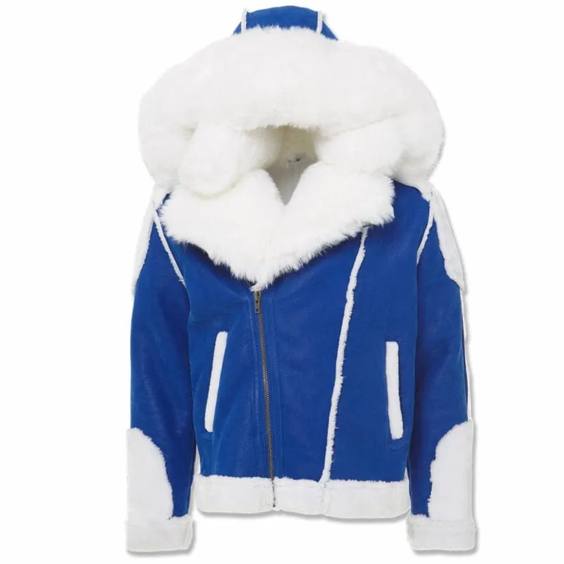 Jordan Craig El Jefe Shearling Moto Jacket (Military Blue) 91590