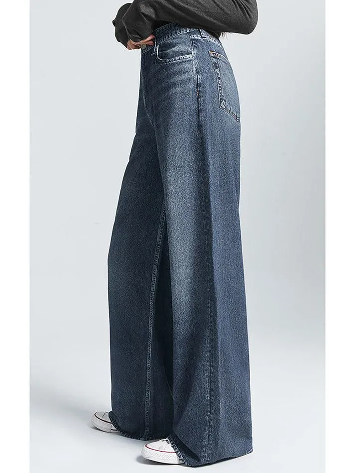 Joskaa High Waisted Print Denim Sweatpants