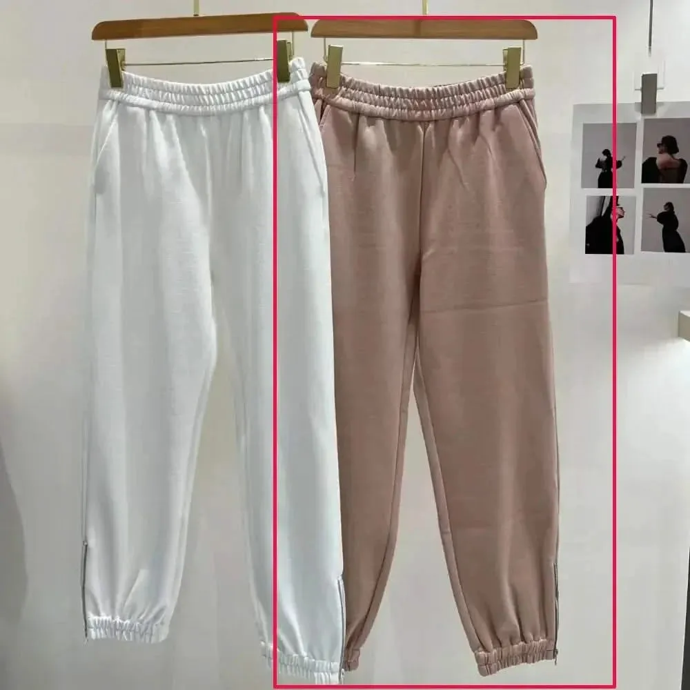 K2593L Combed Cotton Sweatpants - Luxury Women's Casual Long Trousers