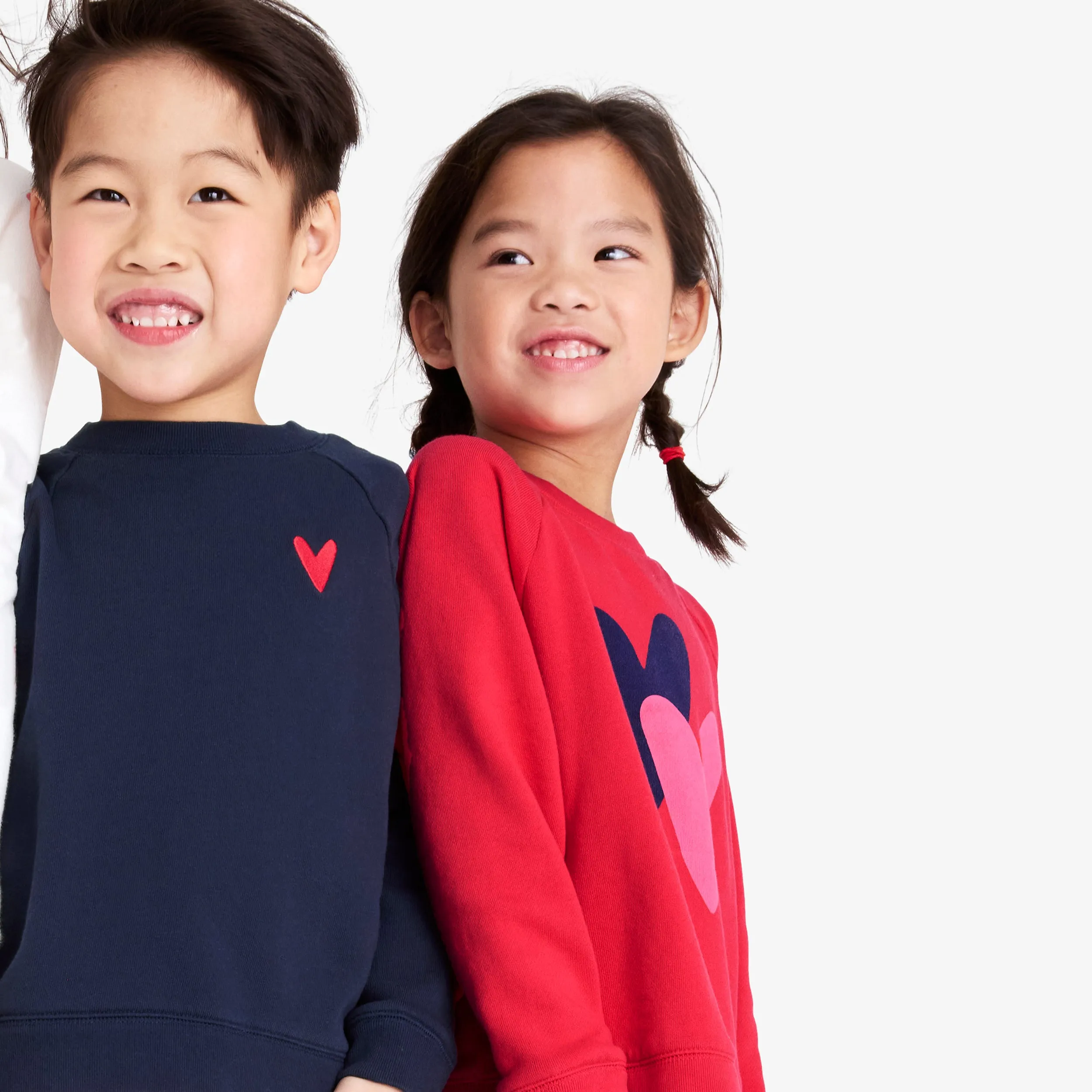 Kids embroidered heart sweatshirt