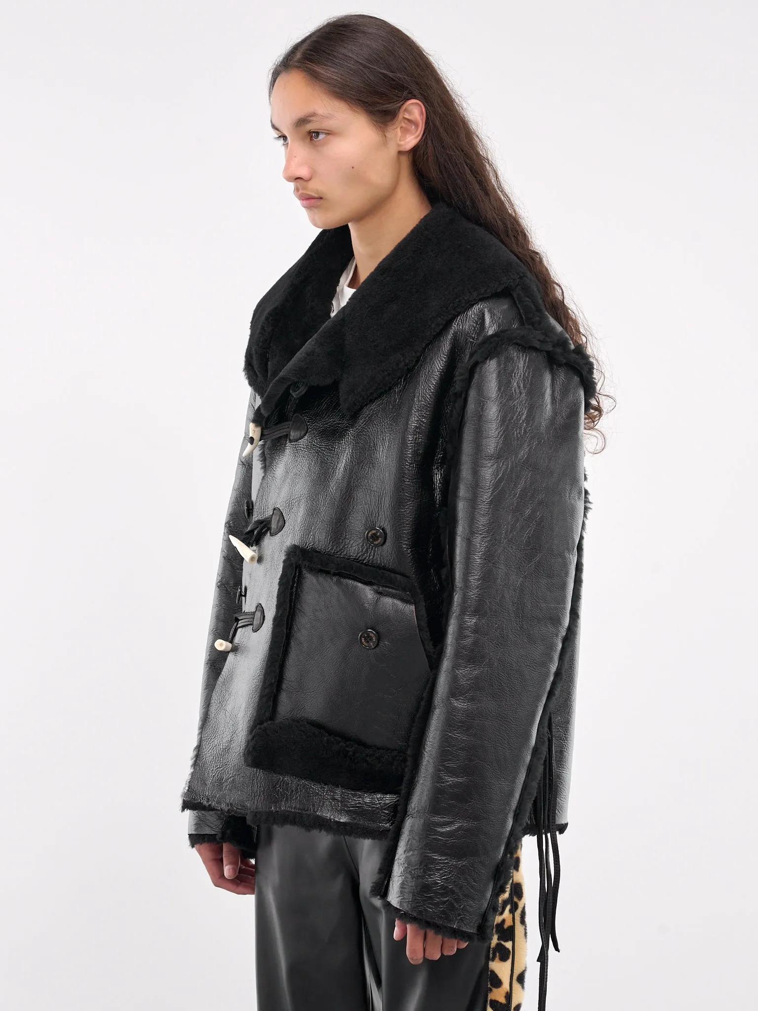 Leather Shearling Jacket (LT-SV-NYA-1001-BLACK)