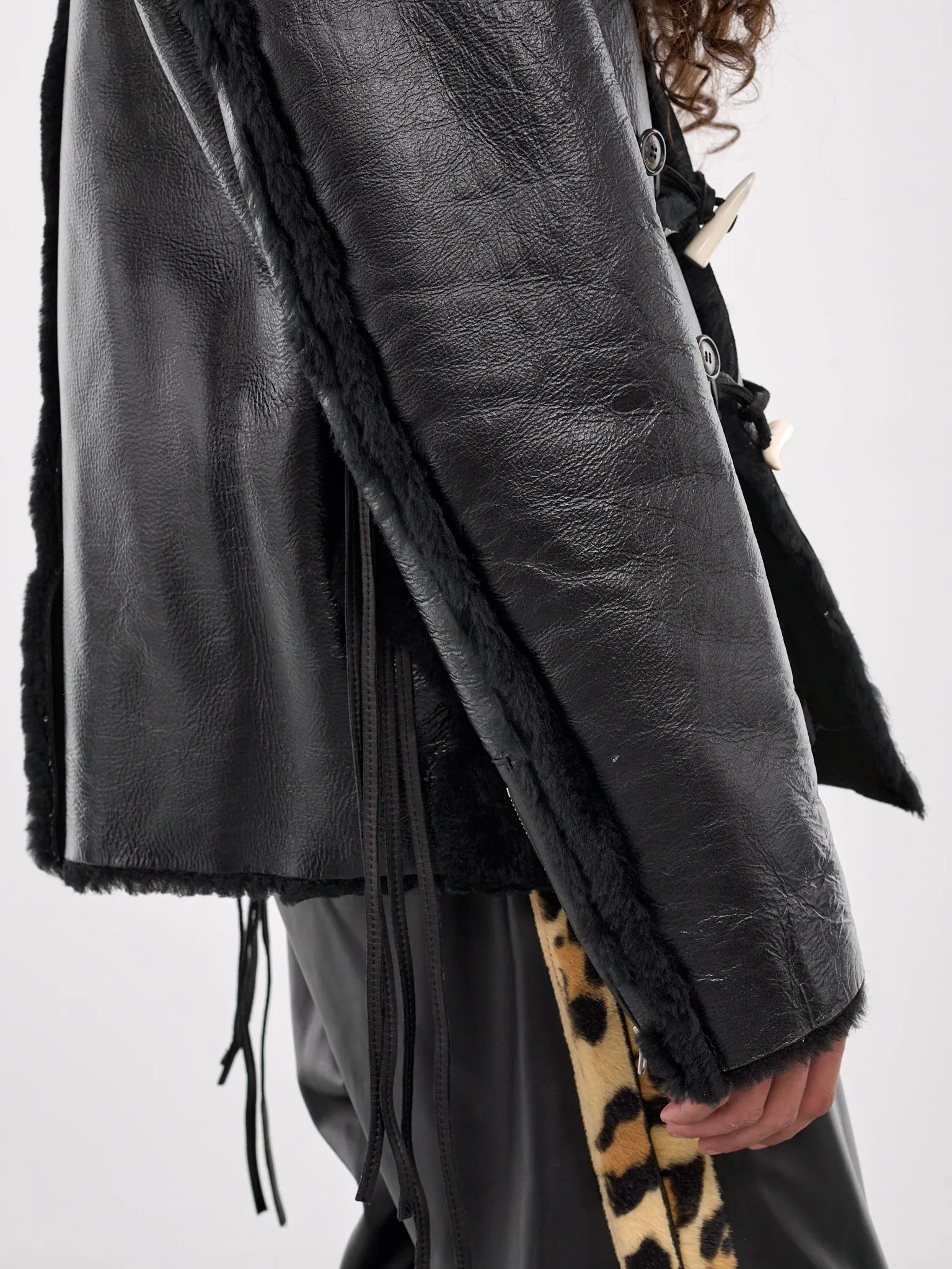 Leather Shearling Jacket (LT-SV-NYA-1001-BLACK)