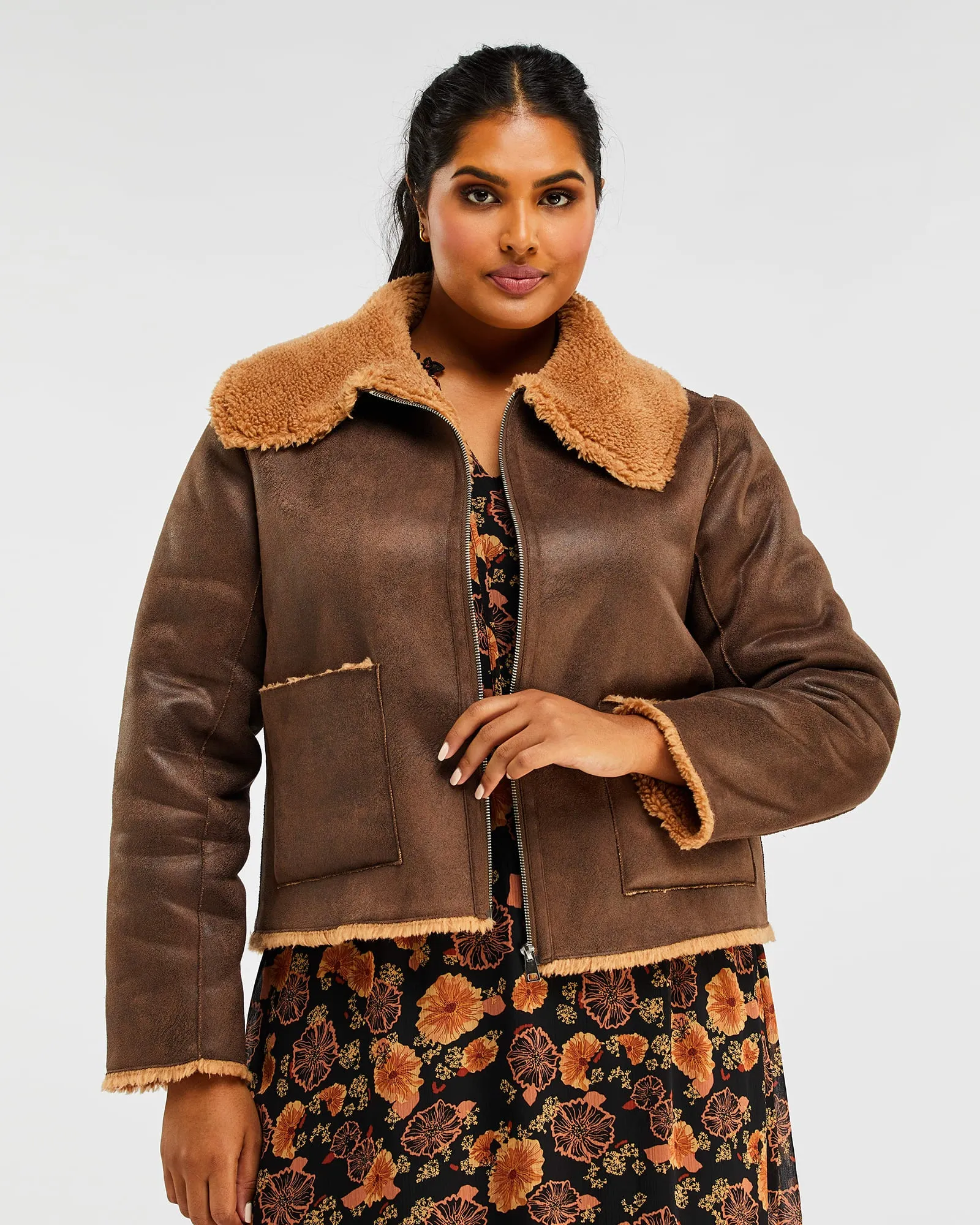 Lenny Jacket | Chocolate/Tan