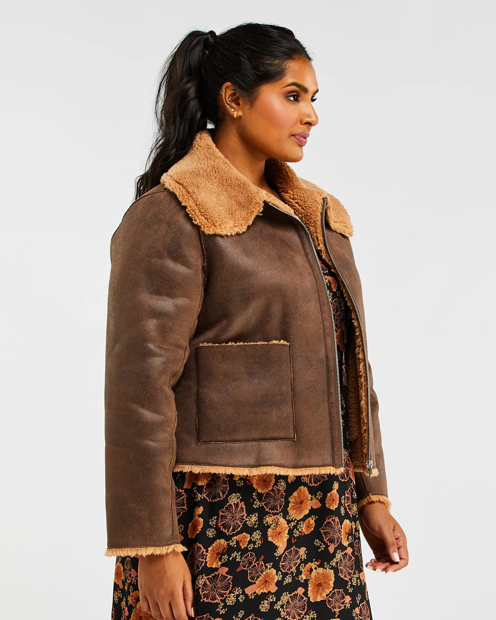 Lenny Jacket | Chocolate/Tan