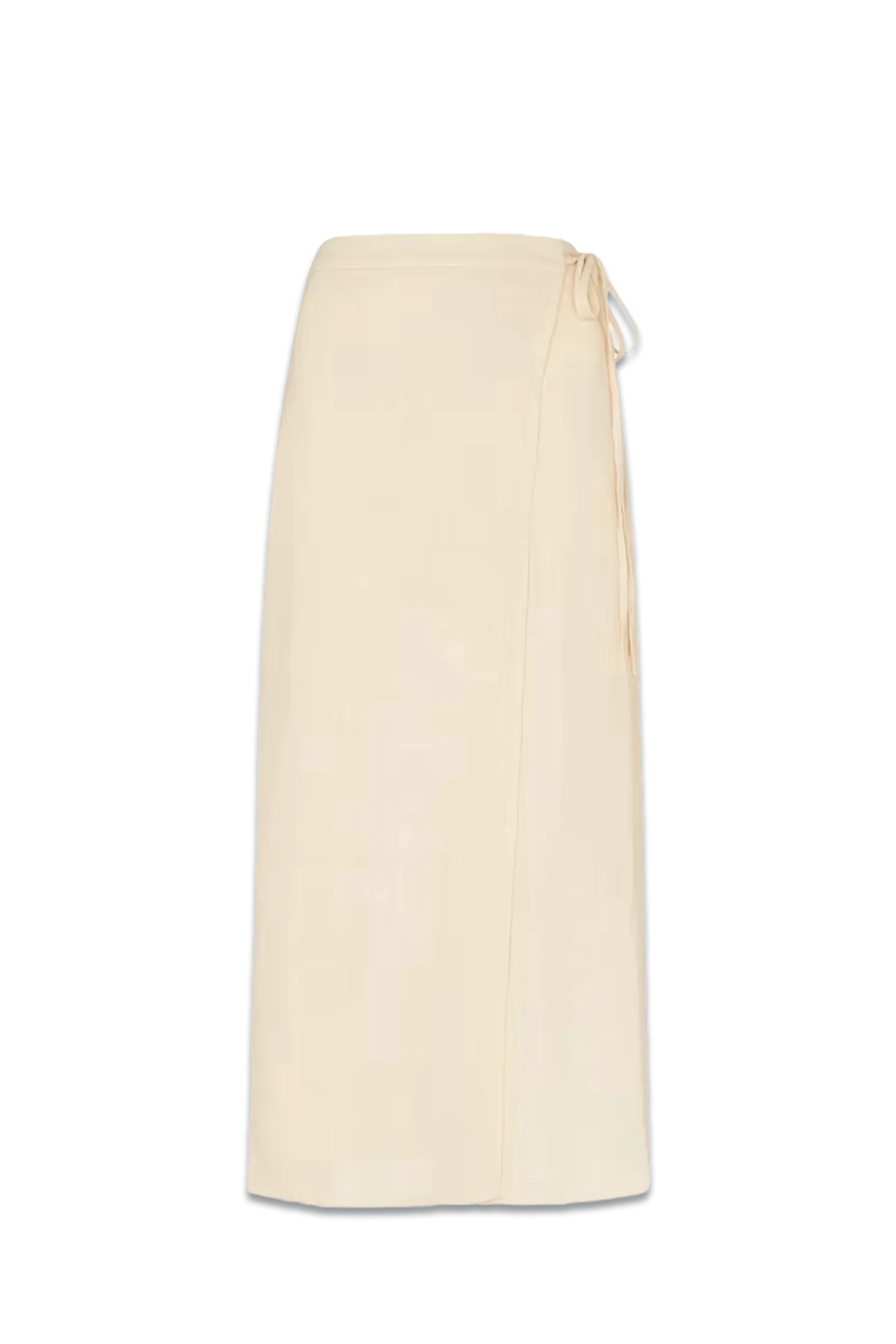 Linen Wrap Midi Skirt