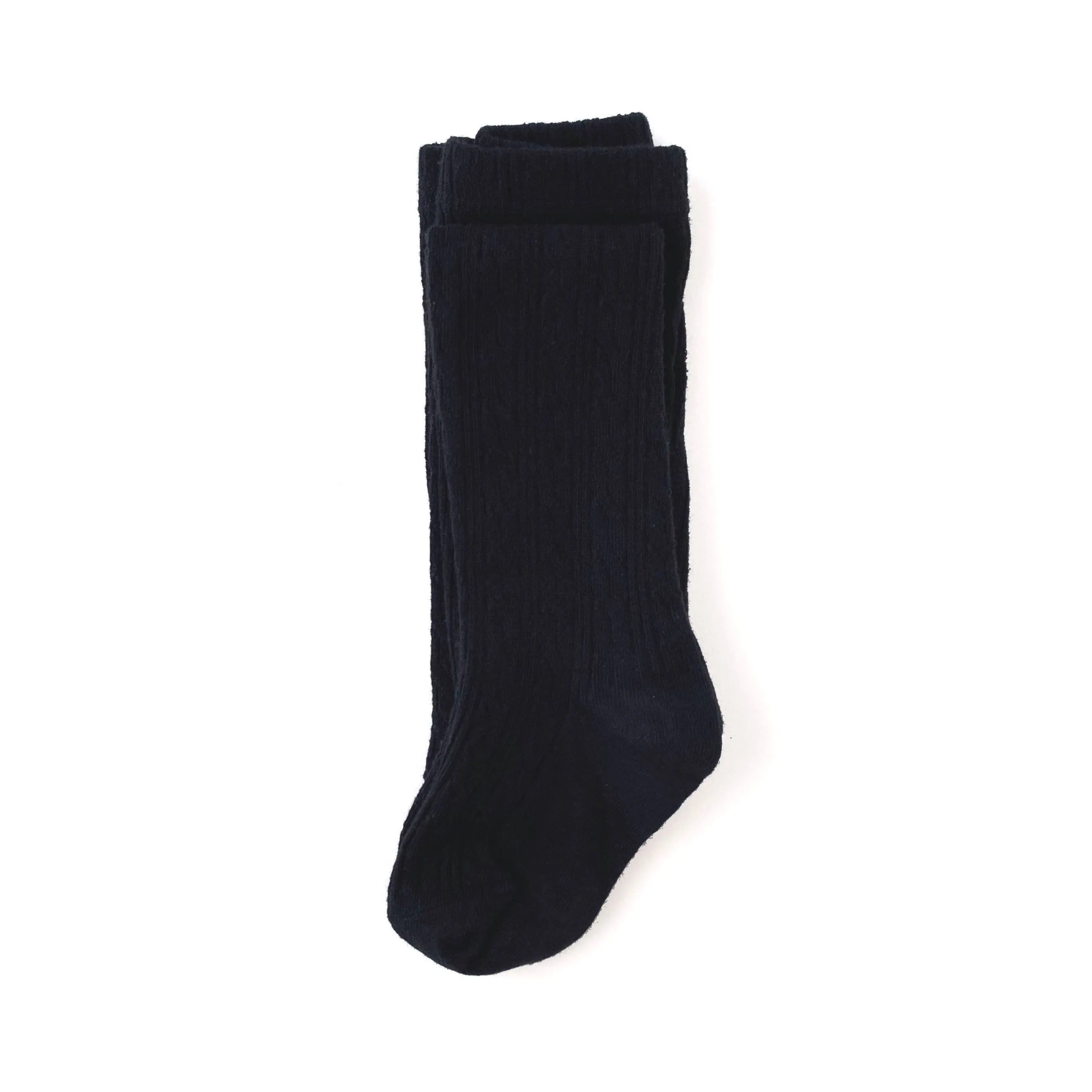 Little Stocking Co Cable Knit Tights - Black