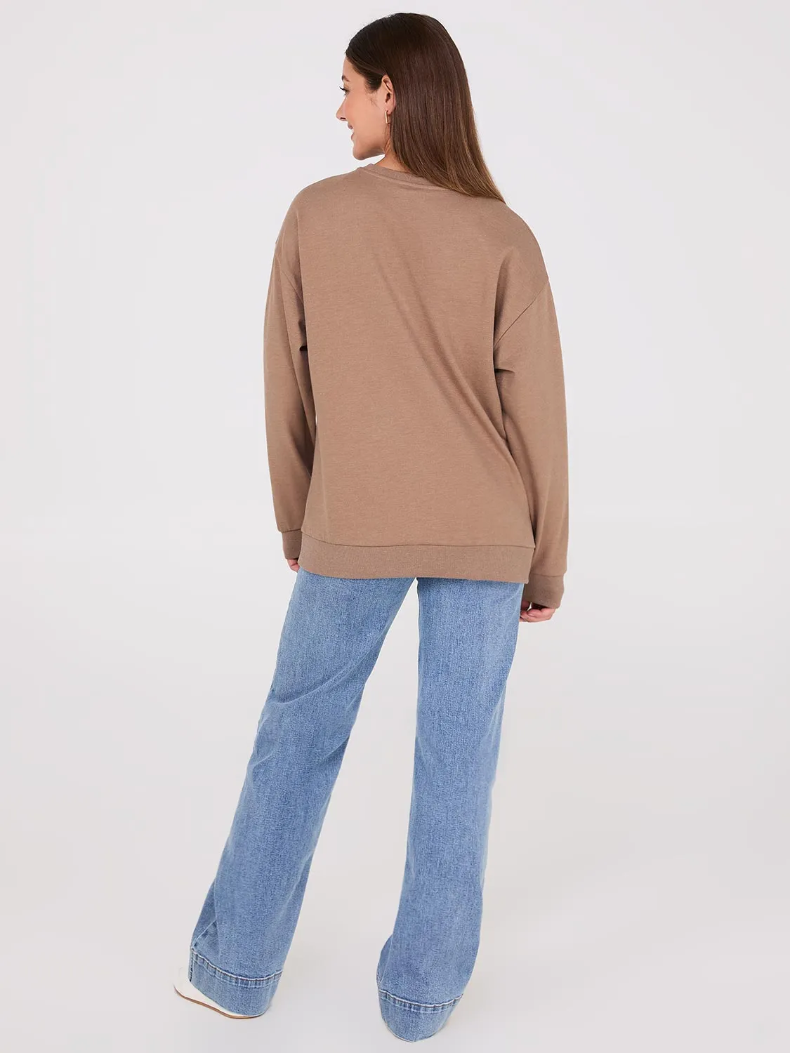 Loose Fit Fleece Sweatshirt