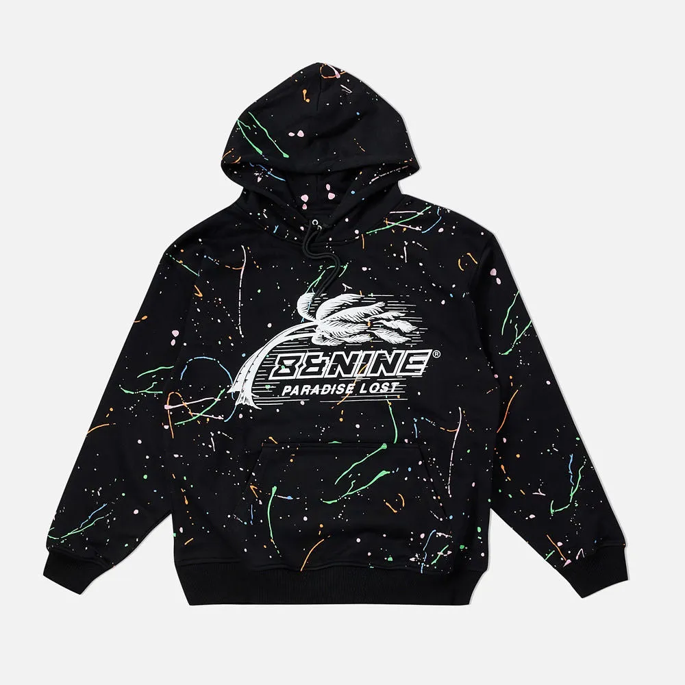 Lost Splattered Hoodie Black