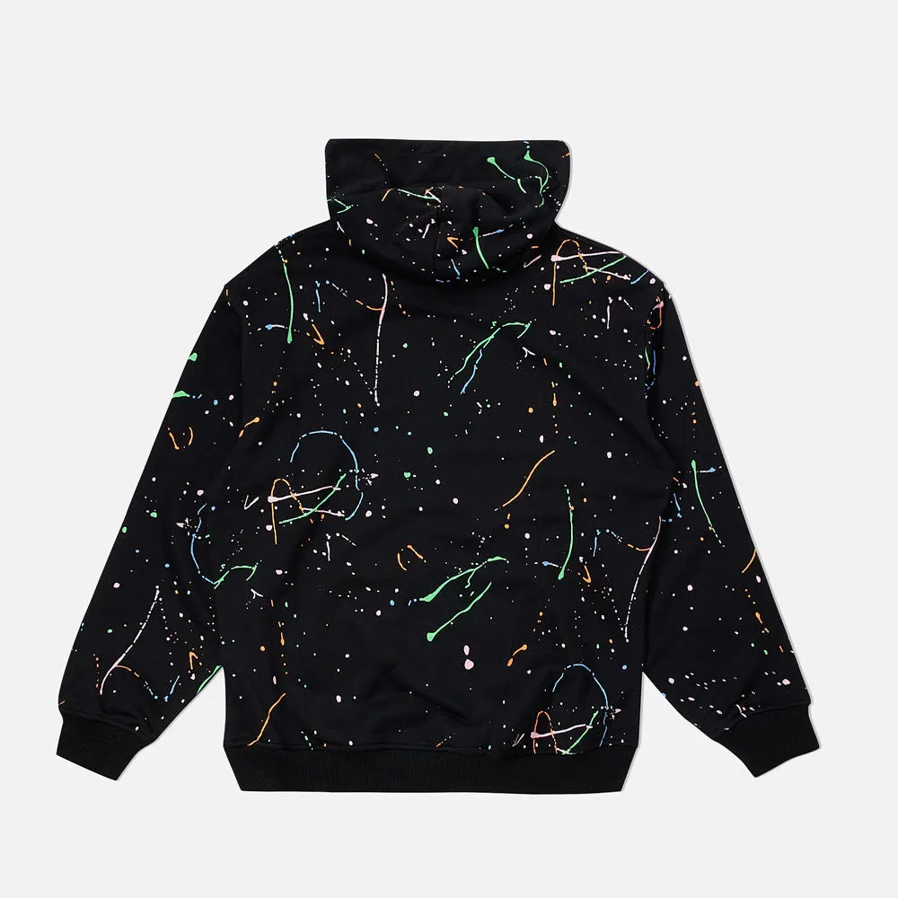 Lost Splattered Hoodie Black