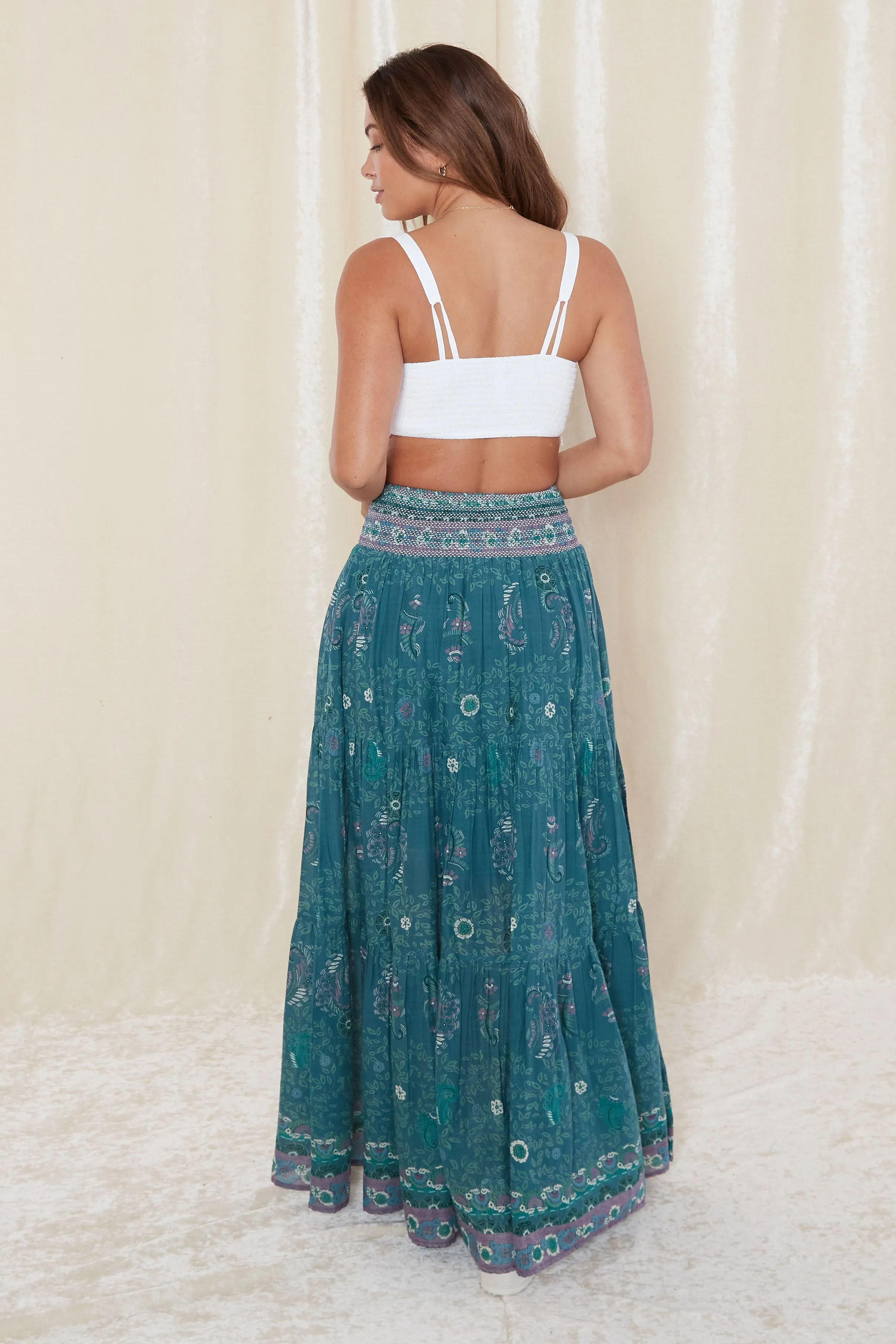 Manisha Maxi Skirt - Capri Blue