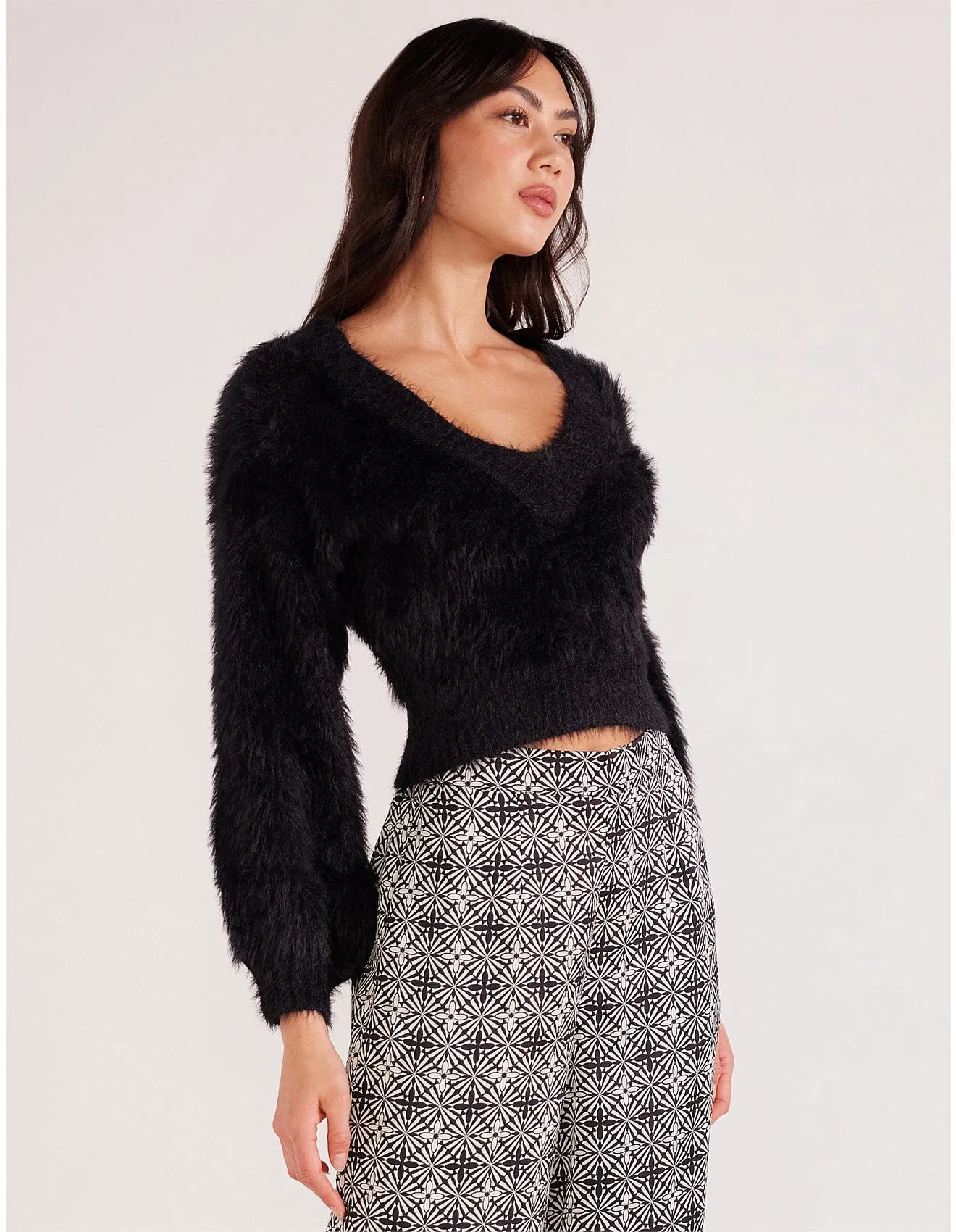 MInkPink Maisie Fluffy Knit Sweater