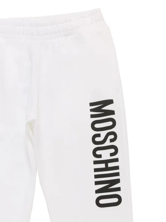 Moschino   Logo print cotton sweatpants 