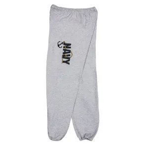 Navy Black Anchor Sweatpants