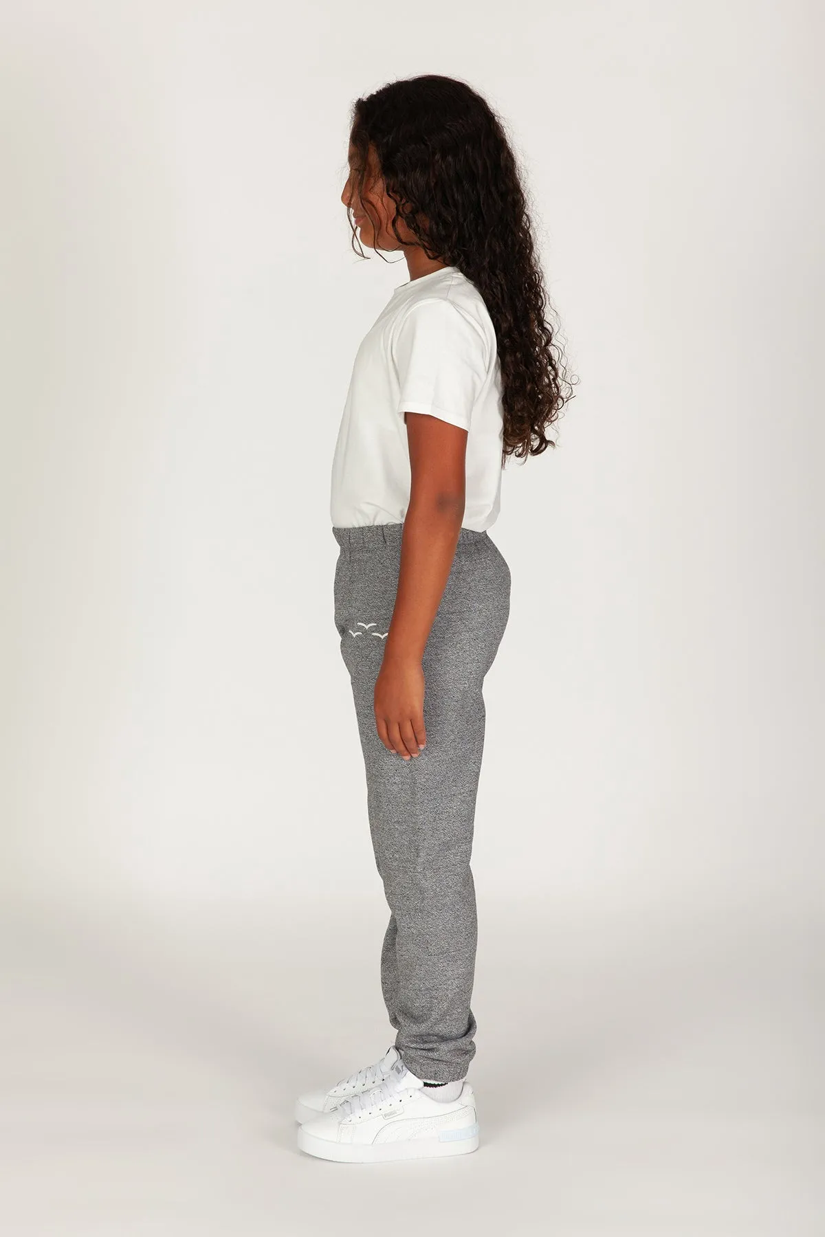 Niki kids fleece sweatpants in granite