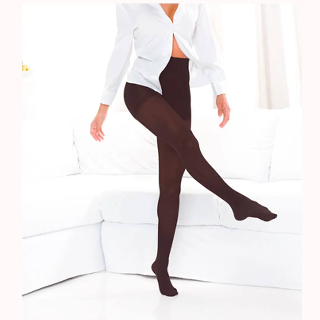 Opaque Tights 10-15 MMHG Whinter White Small (#16676)