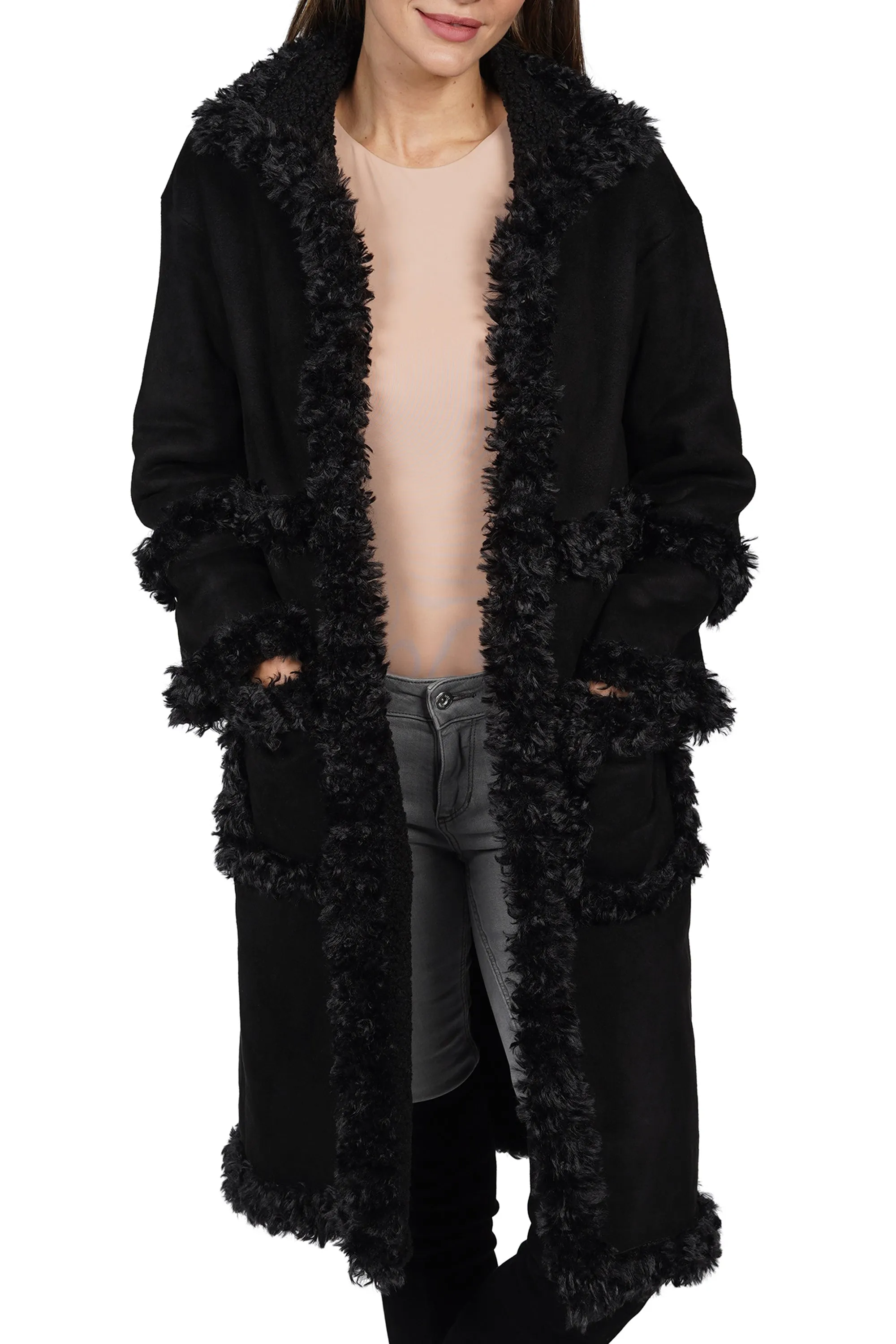 Pamela Shearling Faux Fur Coat