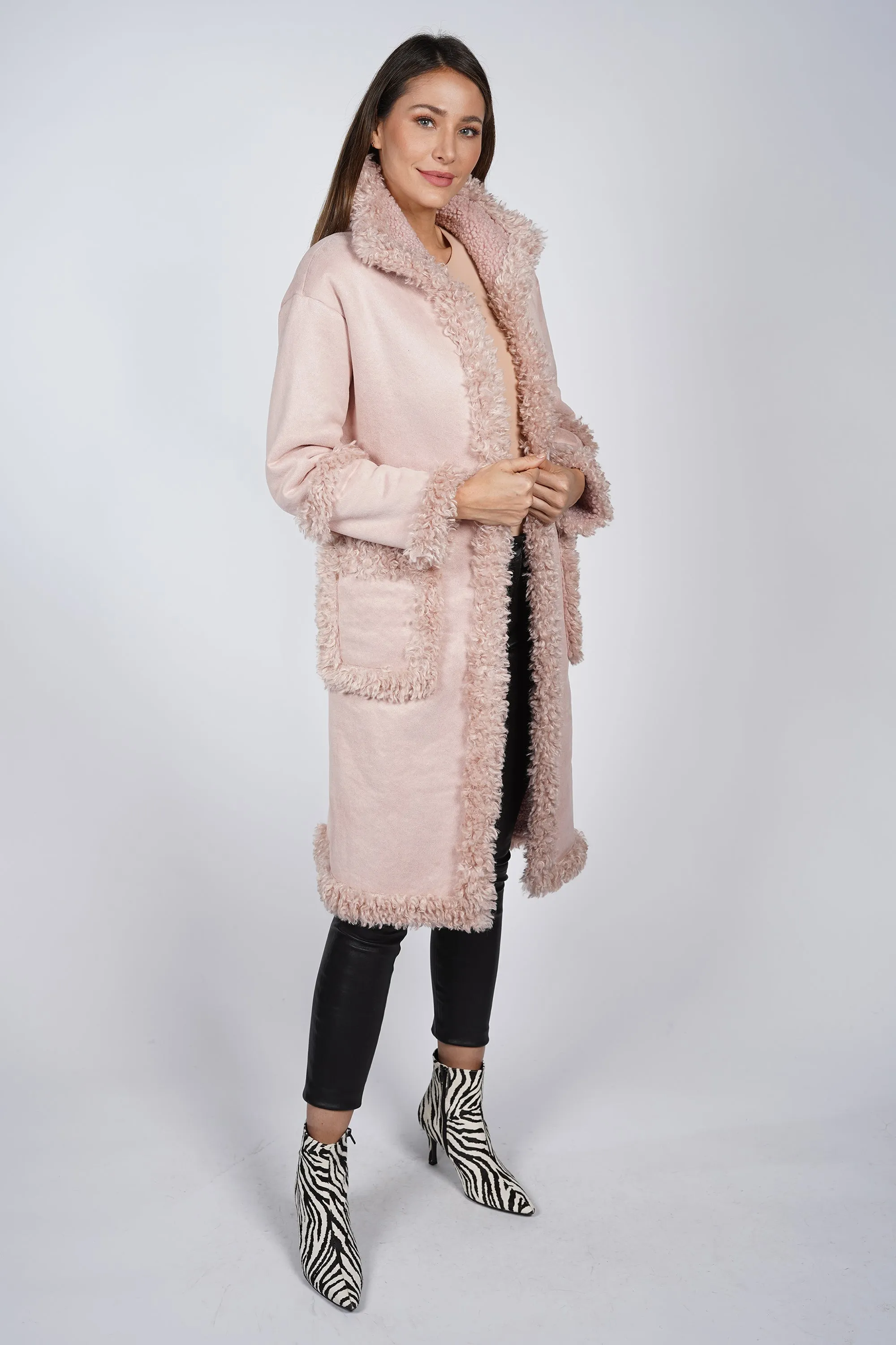 Pamela Shearling Faux Fur Coat