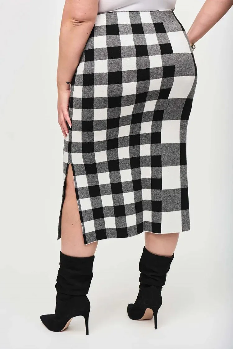 Plaid Jacquard Knit Skirt