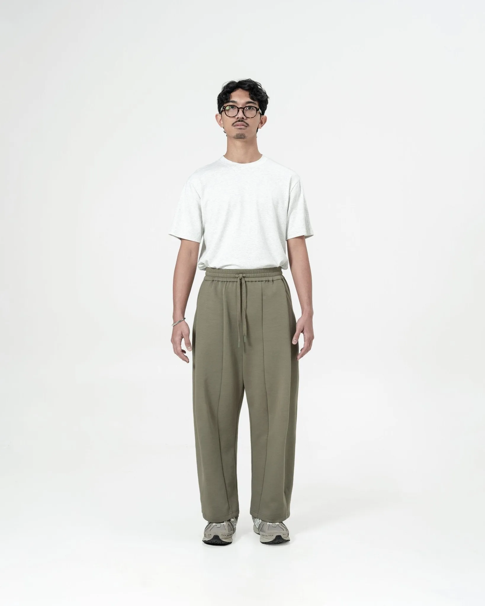 Pleated Sweatpants - Artichoke