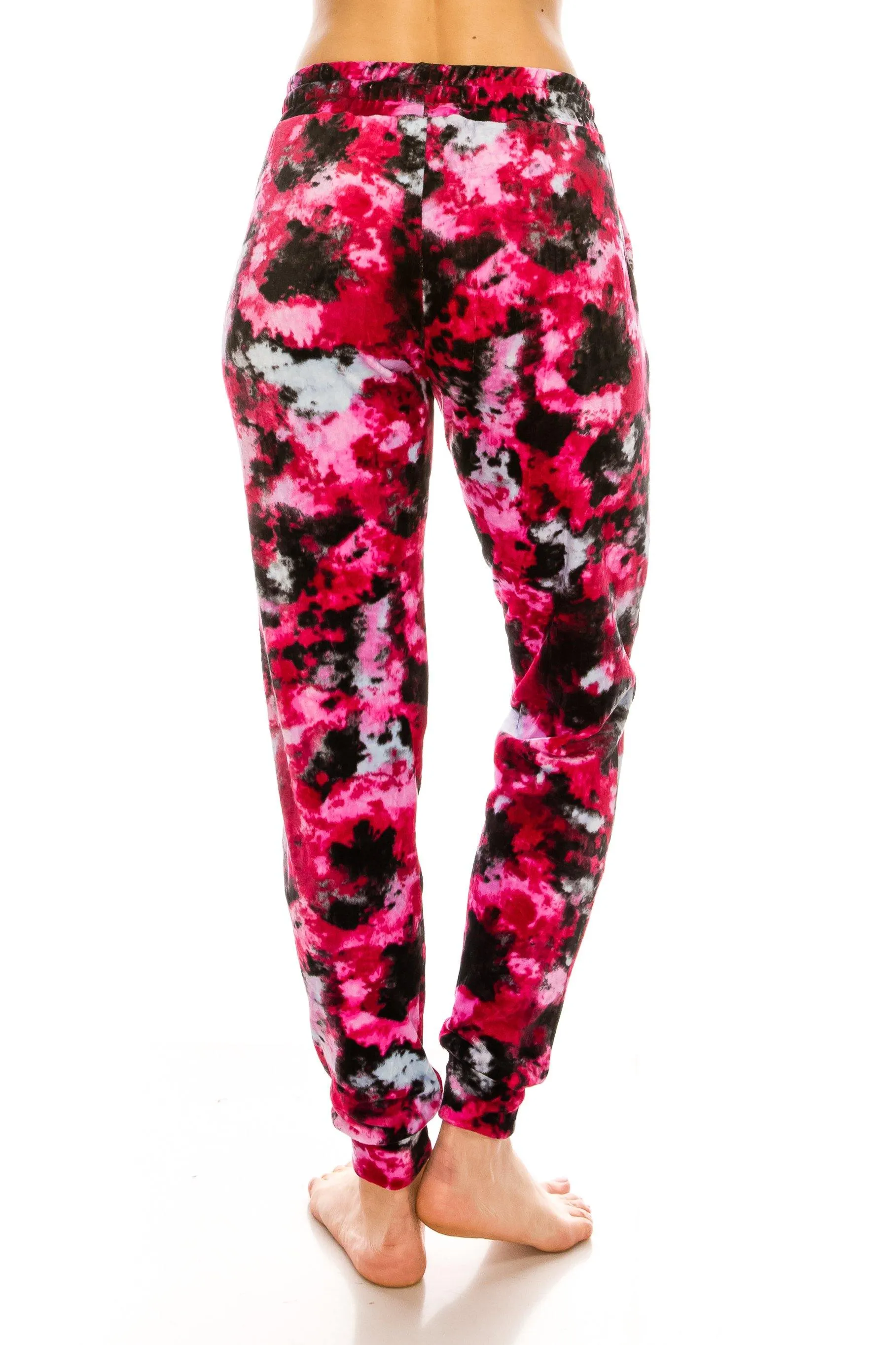 Print Design Velvet Jogger Pants - Warm Winter Sweatpant Joggers