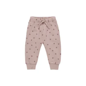 Quincy Mae Relaxed Fleece Sweatpant - Polka Dots