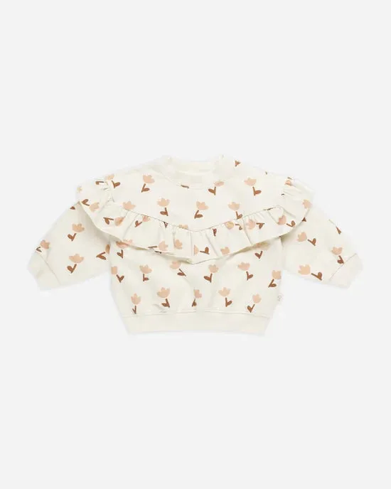 Quincy Mae Relaxed Fleece Sweatshirt - Tulips