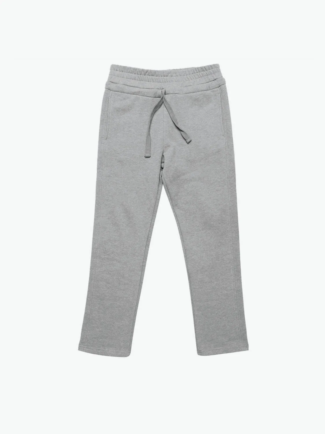 Regular Fit Cotton Drawstring Sweatpants Melange Grey