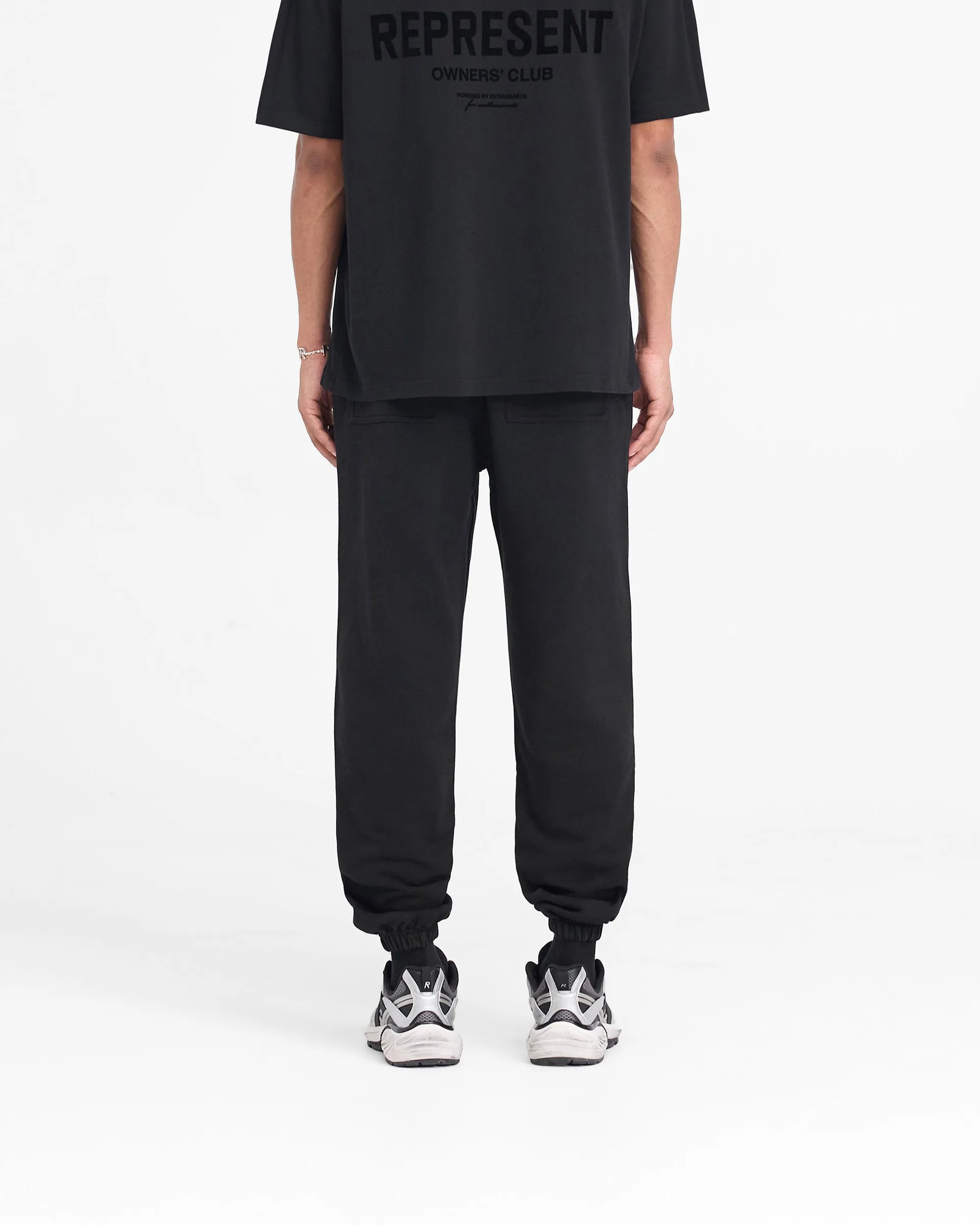 Represent Owners Club Flocked Sweatpant - Black