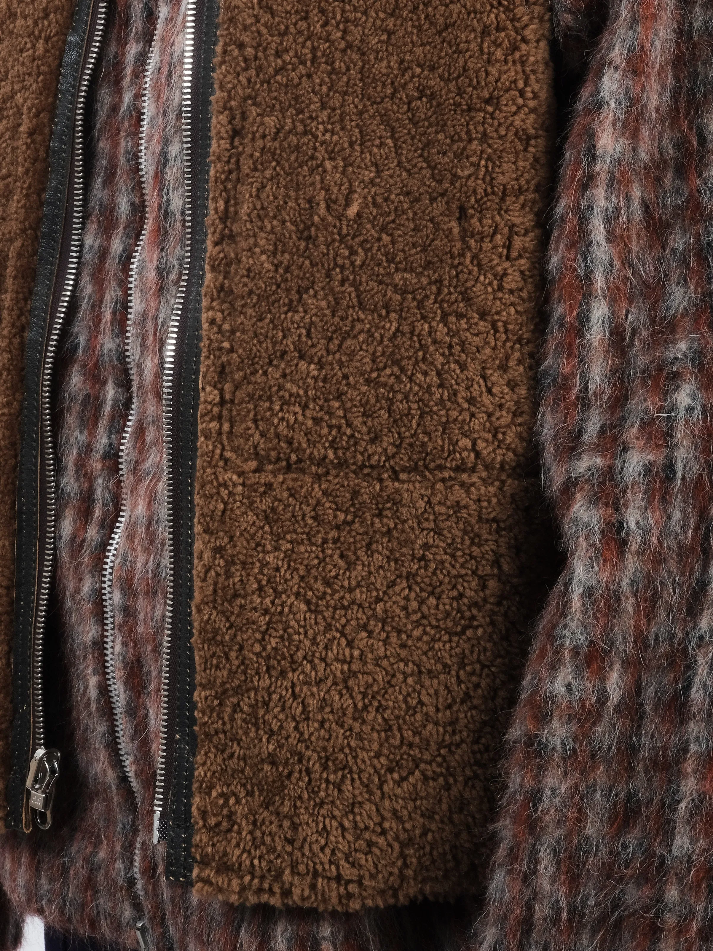 Rustic Grain Brown Reversible Shearling Vest