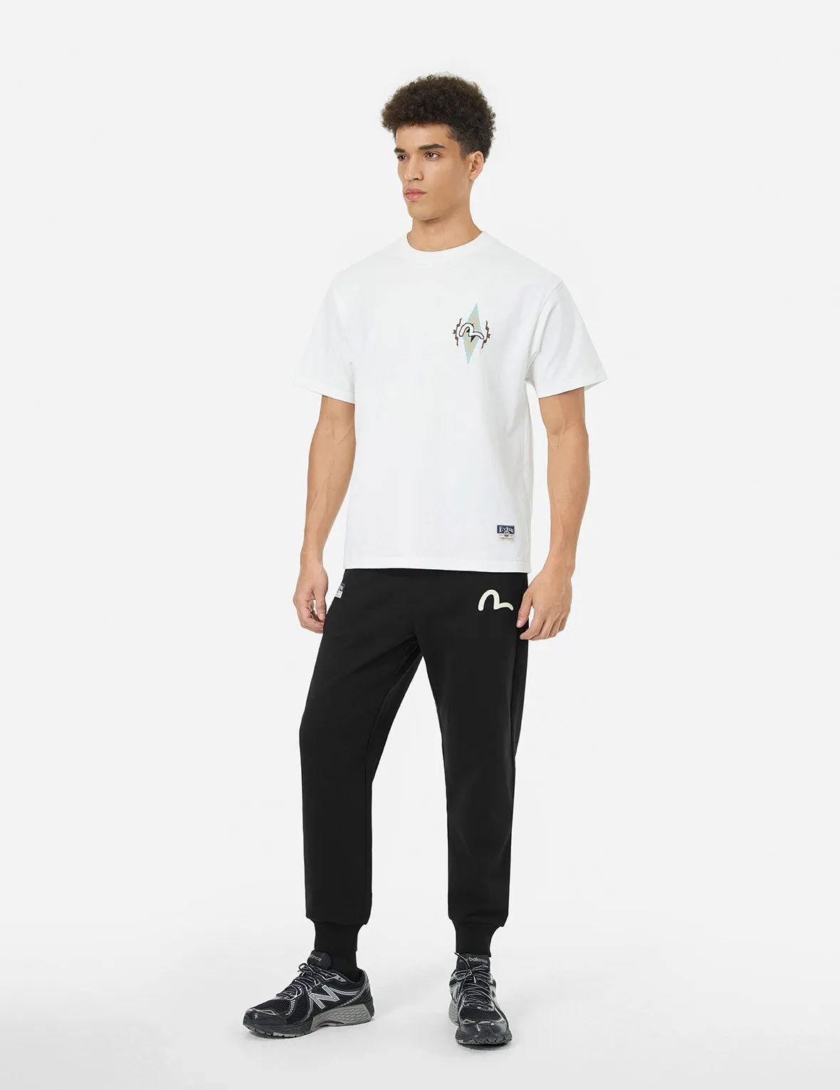 Seagull and Handbrushed Daicock Print Regular Fit Sweatpants