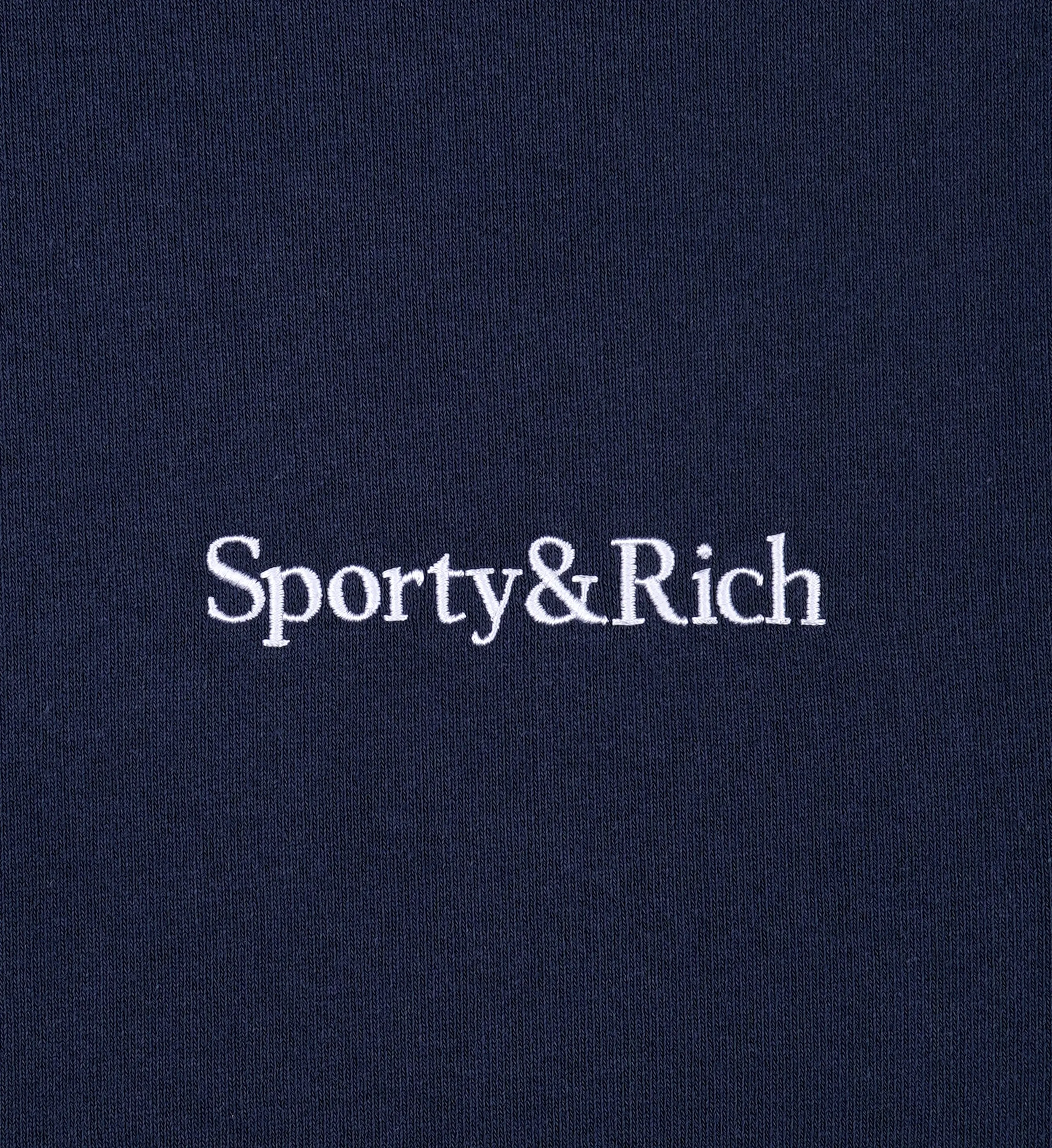 Serif Logo Straight Leg Sweatpant - Navy/White