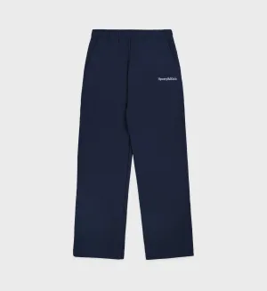 Serif Logo Straight Leg Sweatpant - Navy/White