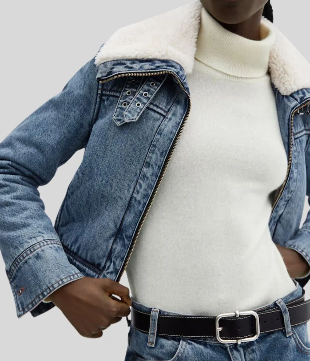 Shearling Denim Jacket