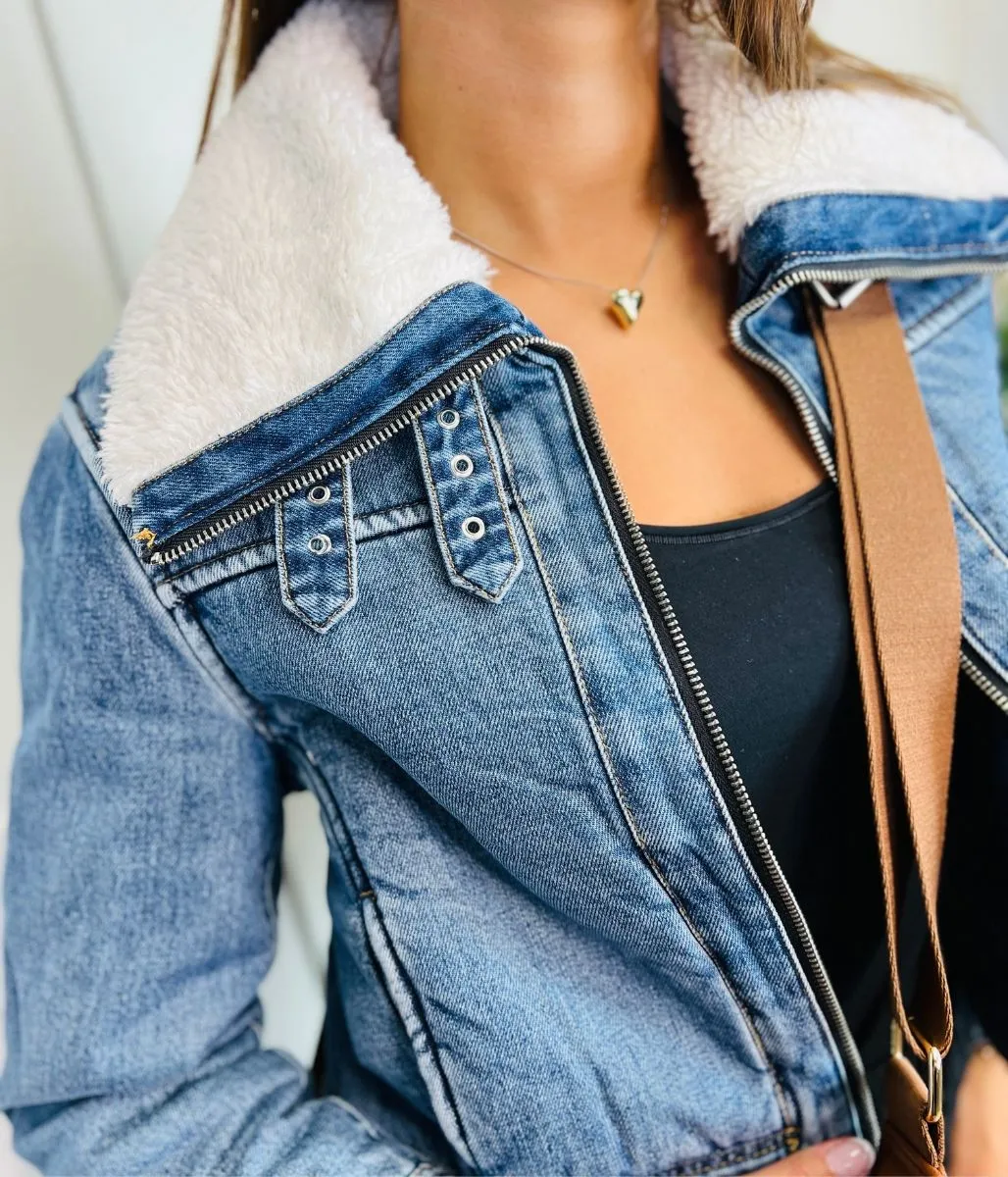 Shearling Denim Jacket