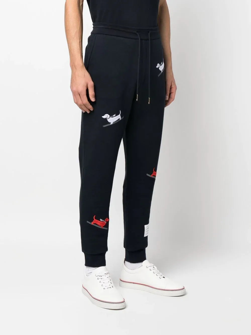 Skiing Hector Embroidery Holiday Sweatpants