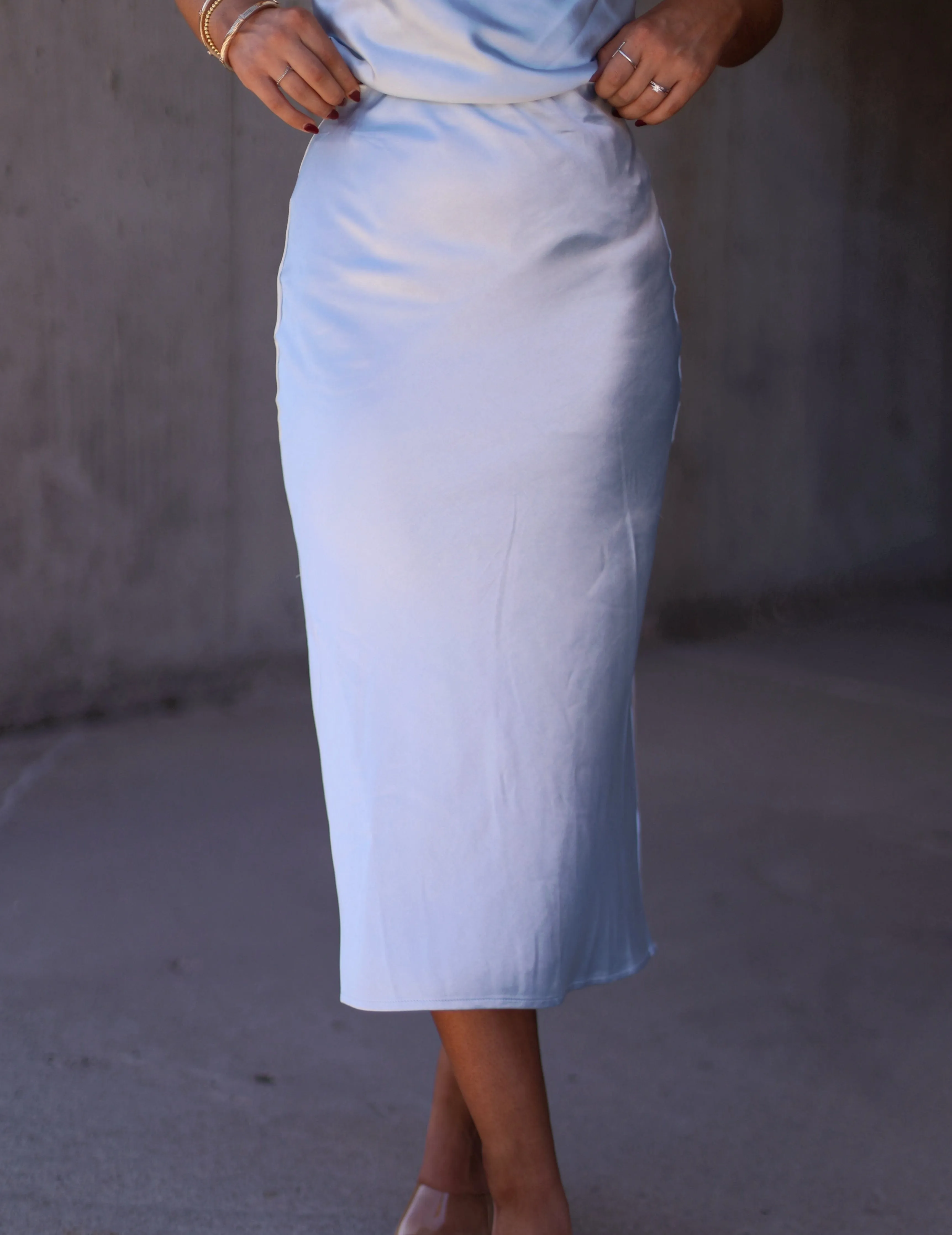 Sleek Satin Skirt