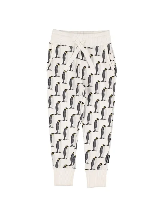 Snurk   Penguin print organic cotton sweatpants 