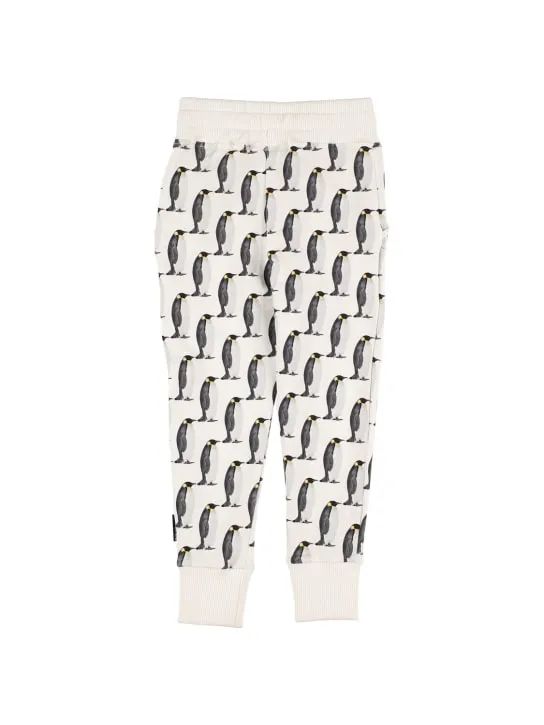 Snurk   Penguin print organic cotton sweatpants 