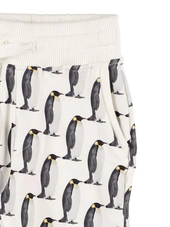 Snurk   Penguin print organic cotton sweatpants 