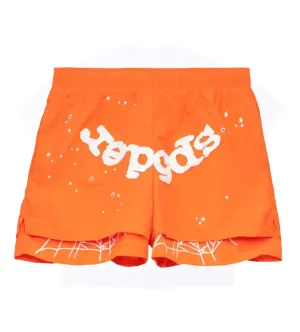 Sp5der Orange OG Web Double Layer Short