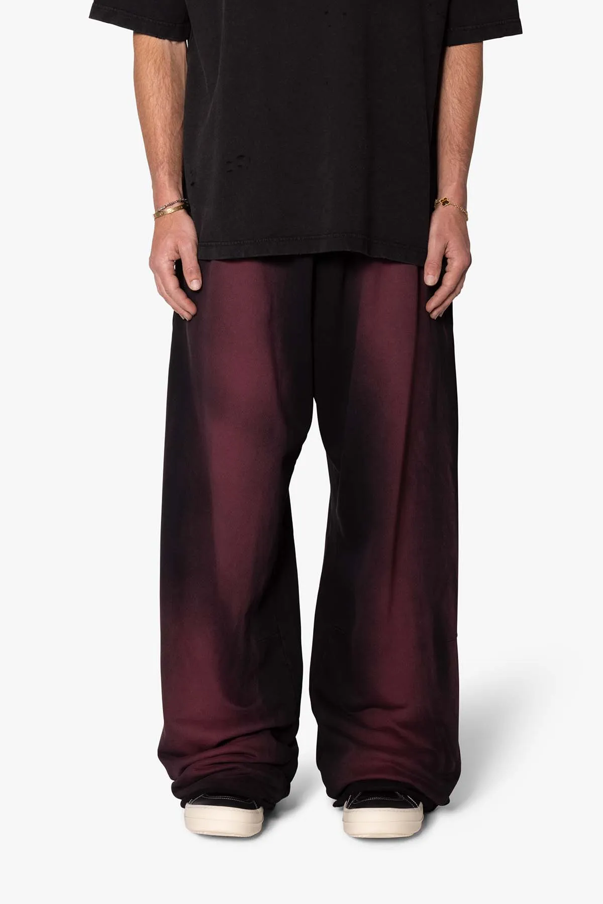 Sprayed Ultra Baggy Sweatpants - Plum