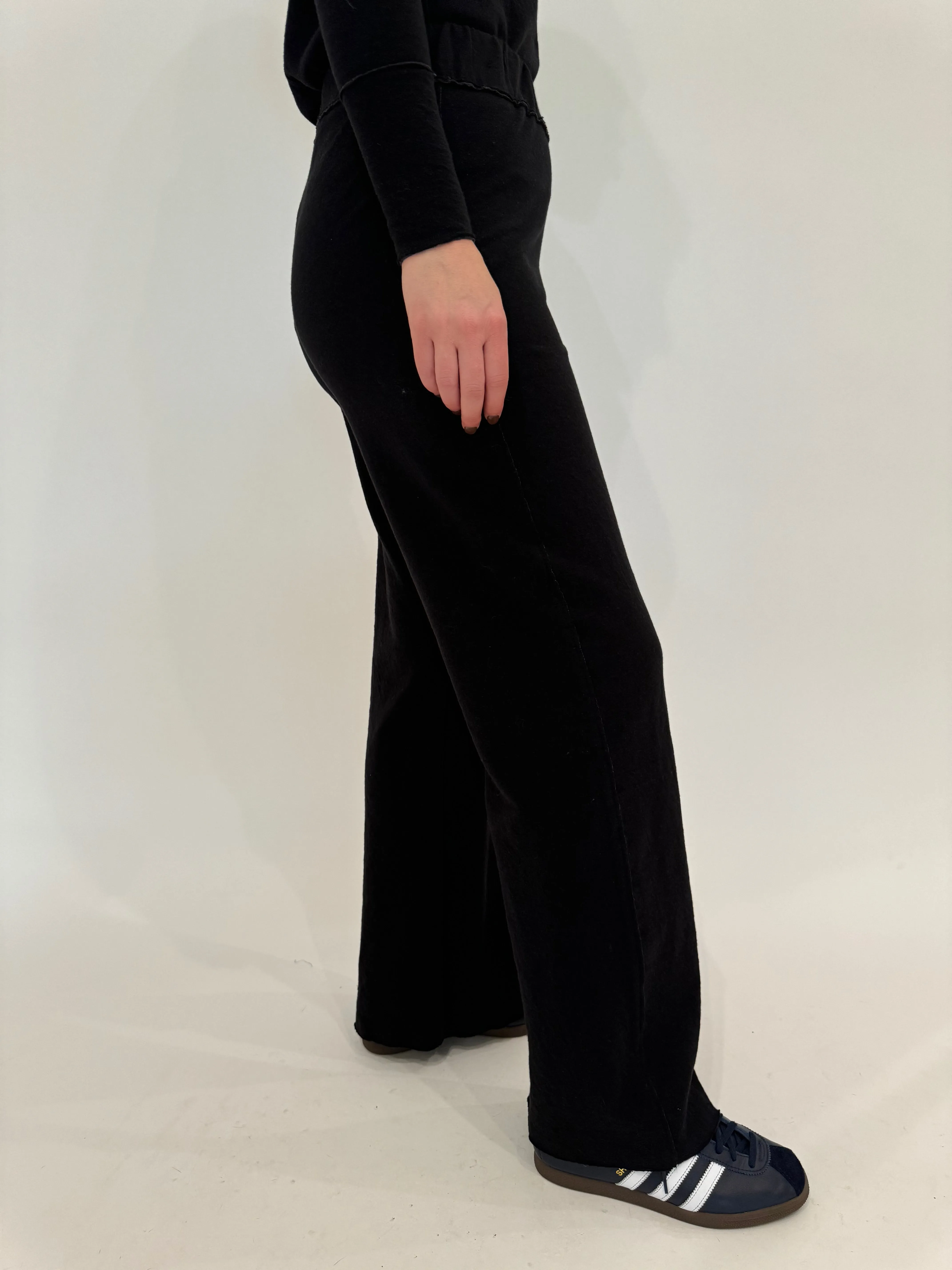 Stella Double-Faced Flare Pants - Black/Charcoal