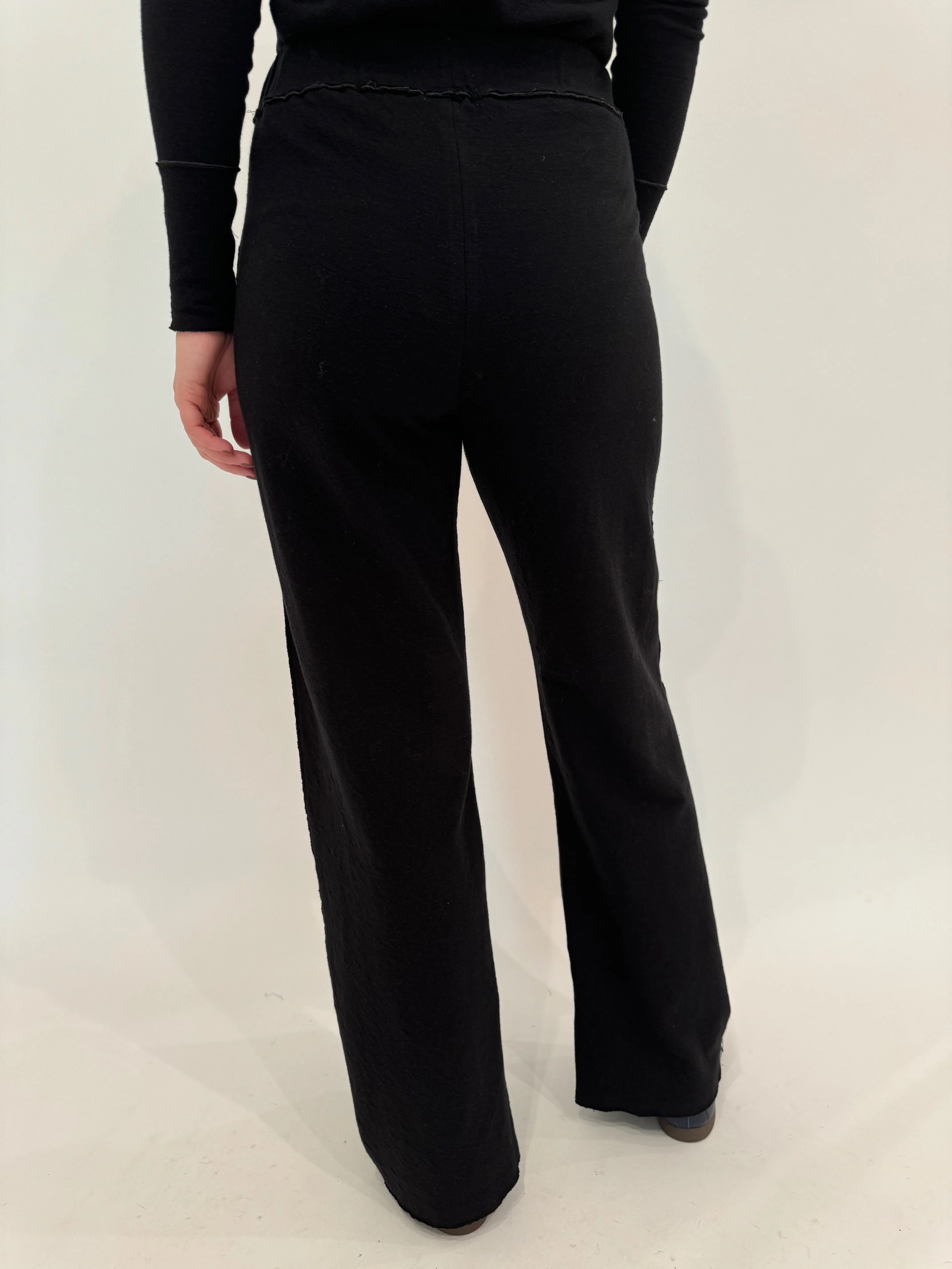 Stella Double-Faced Flare Pants - Black/Charcoal